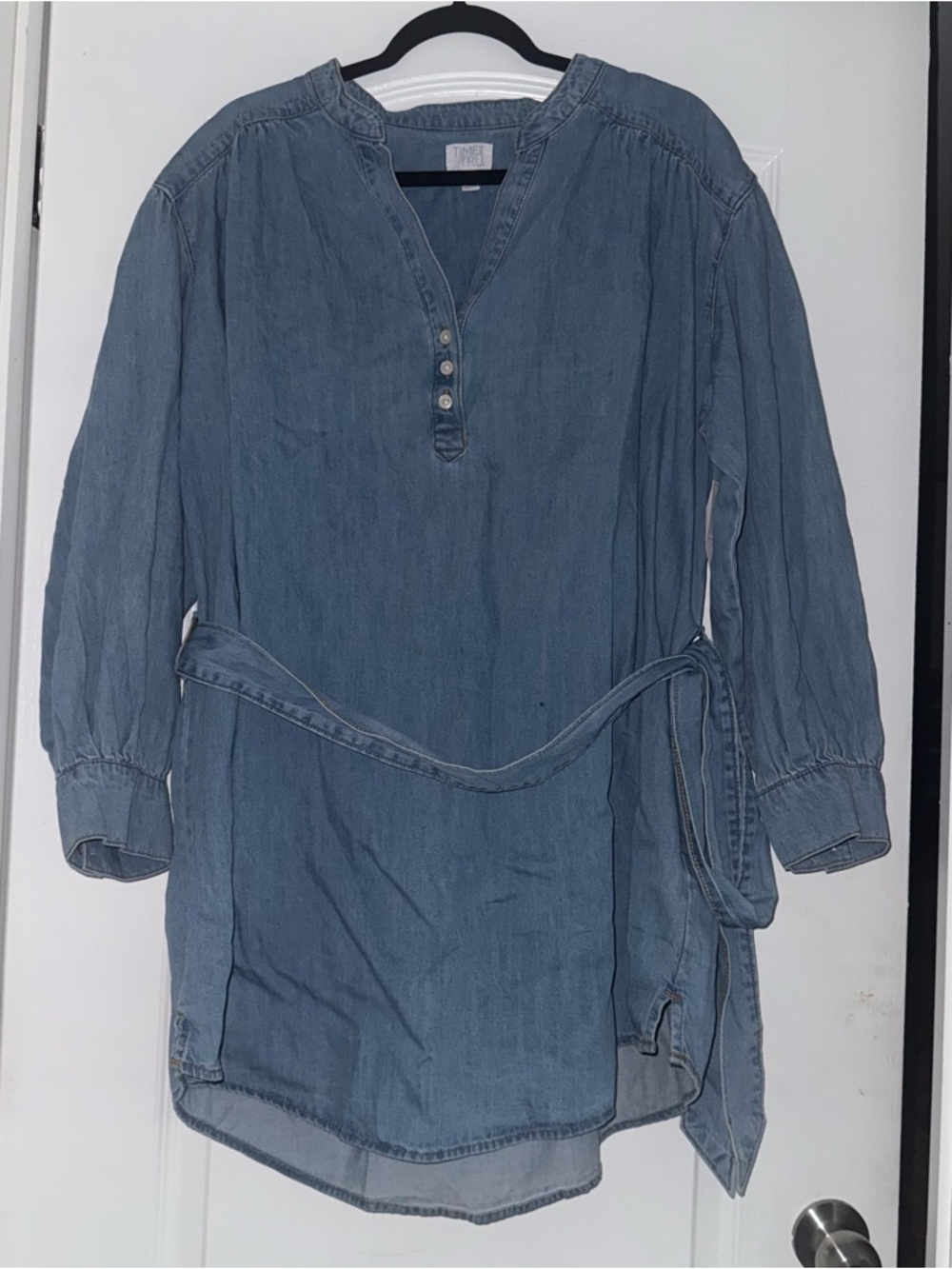 NWT Time and Tru Light Blue Denim Tunic Top